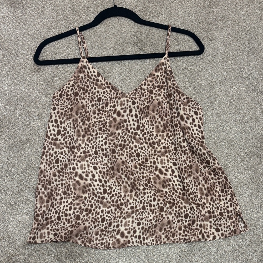 Target Brown Leopard Print V-Neck Cami